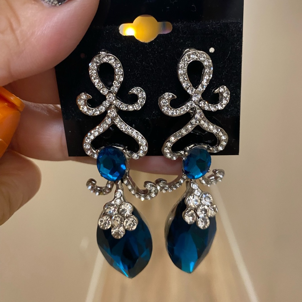 Sparkling costume earrings